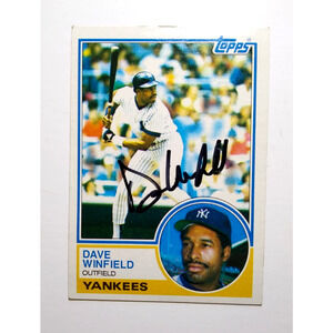 Dave Winfield Signed Autograph New York Yankees 1983 Topps Trading Card #770